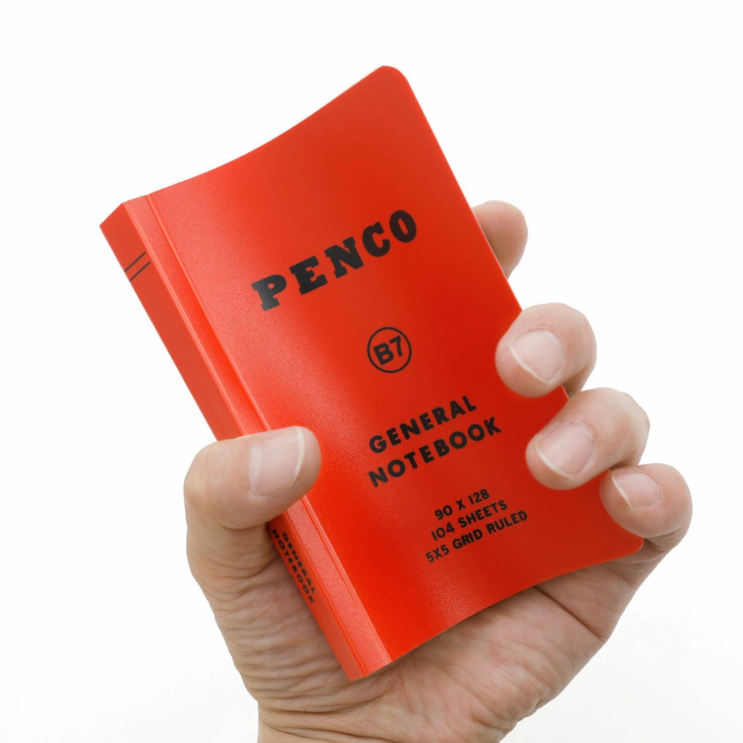 Penco PP rúðustrikuð glósubók (B7) Red