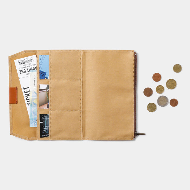 TF Traveler's Notebook Cotton Zipper Case Regular Size - BEIGE