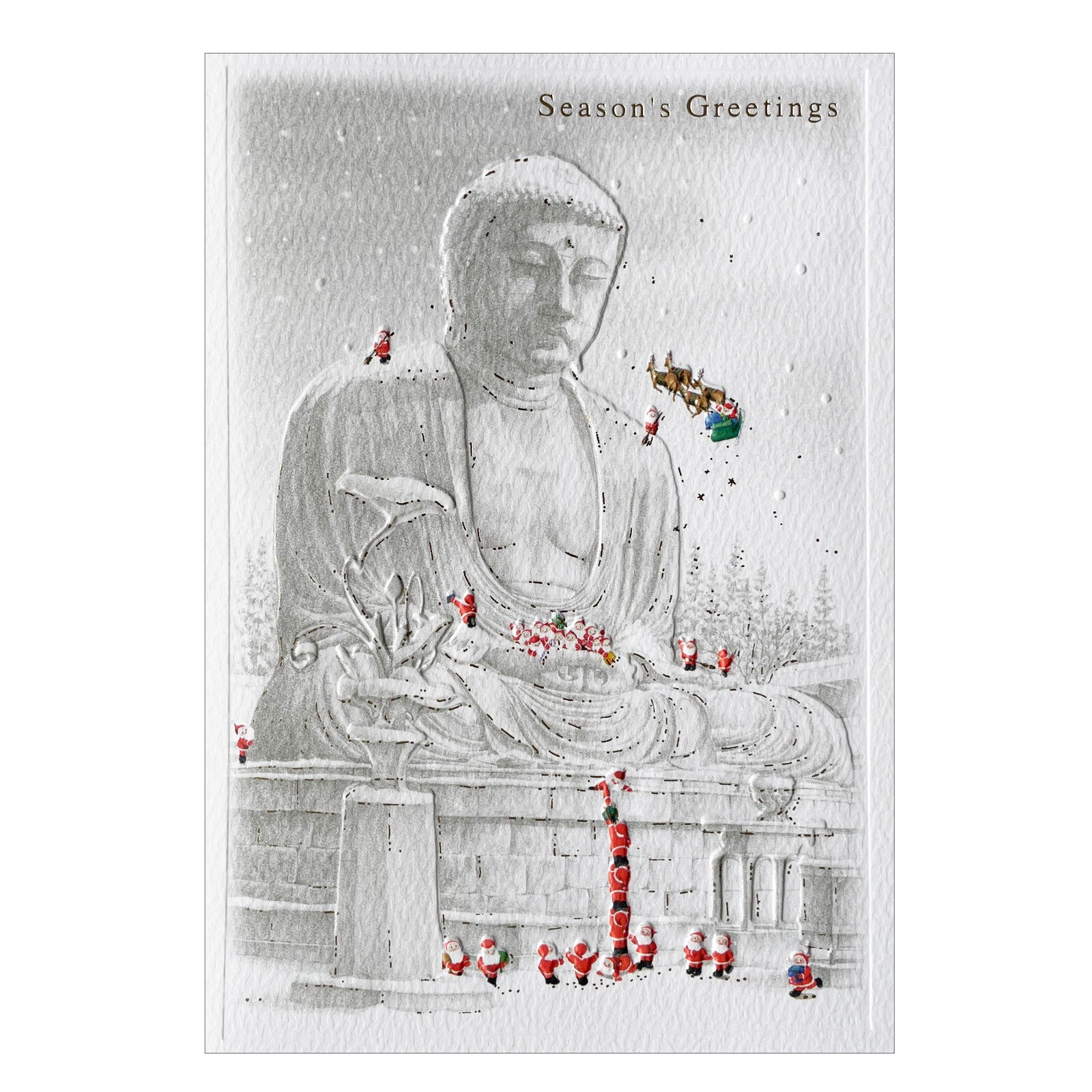 Kort með umslagi - búdda og jólasveinarnir