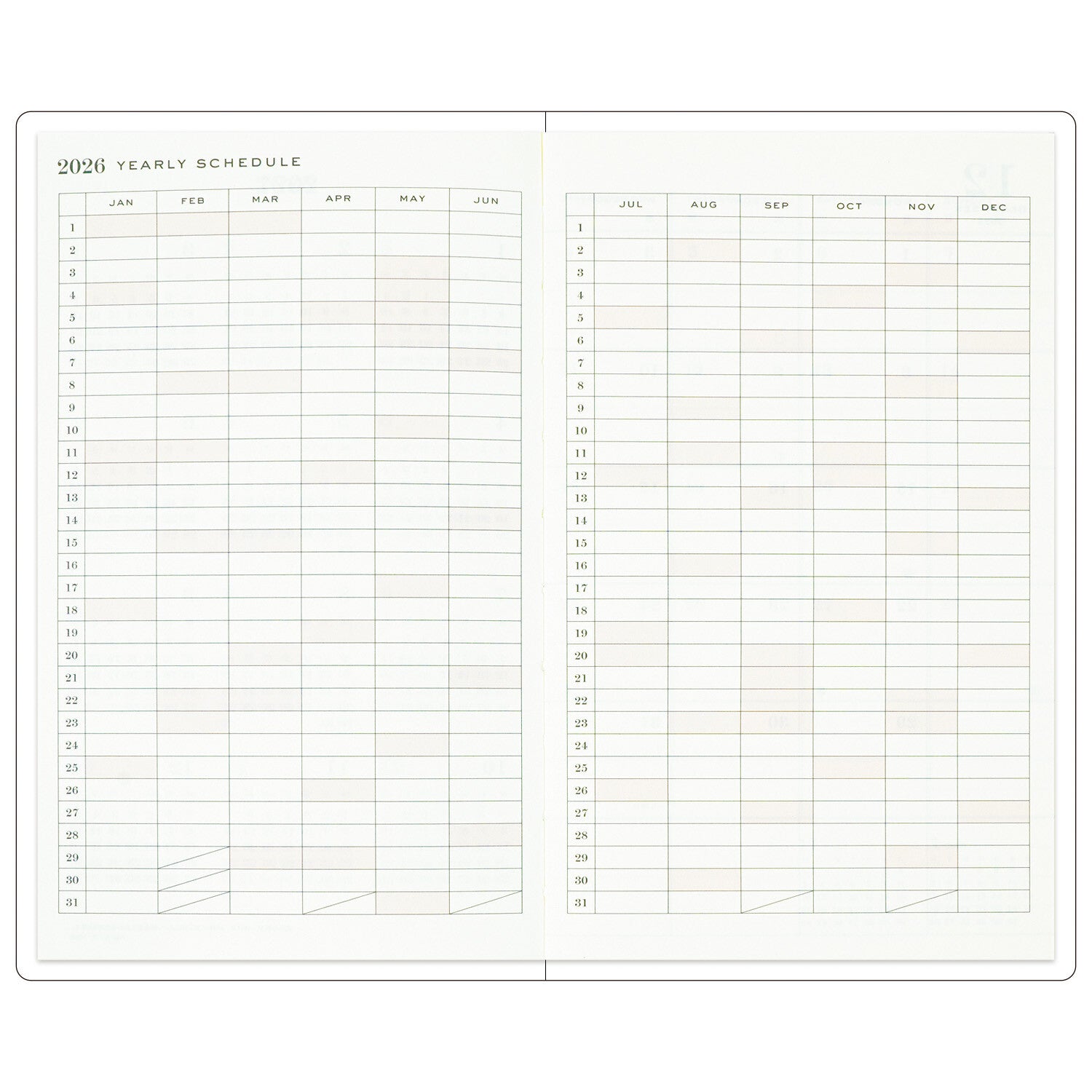 2026 dagbók með slaufum (B6 slim)