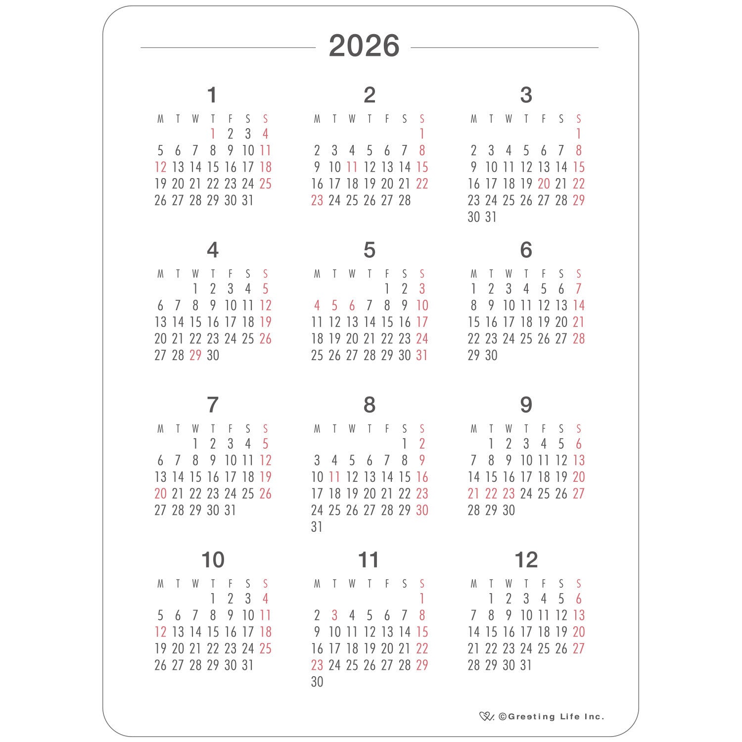 2026 dagbókarlímmiðar (A5) litríkir