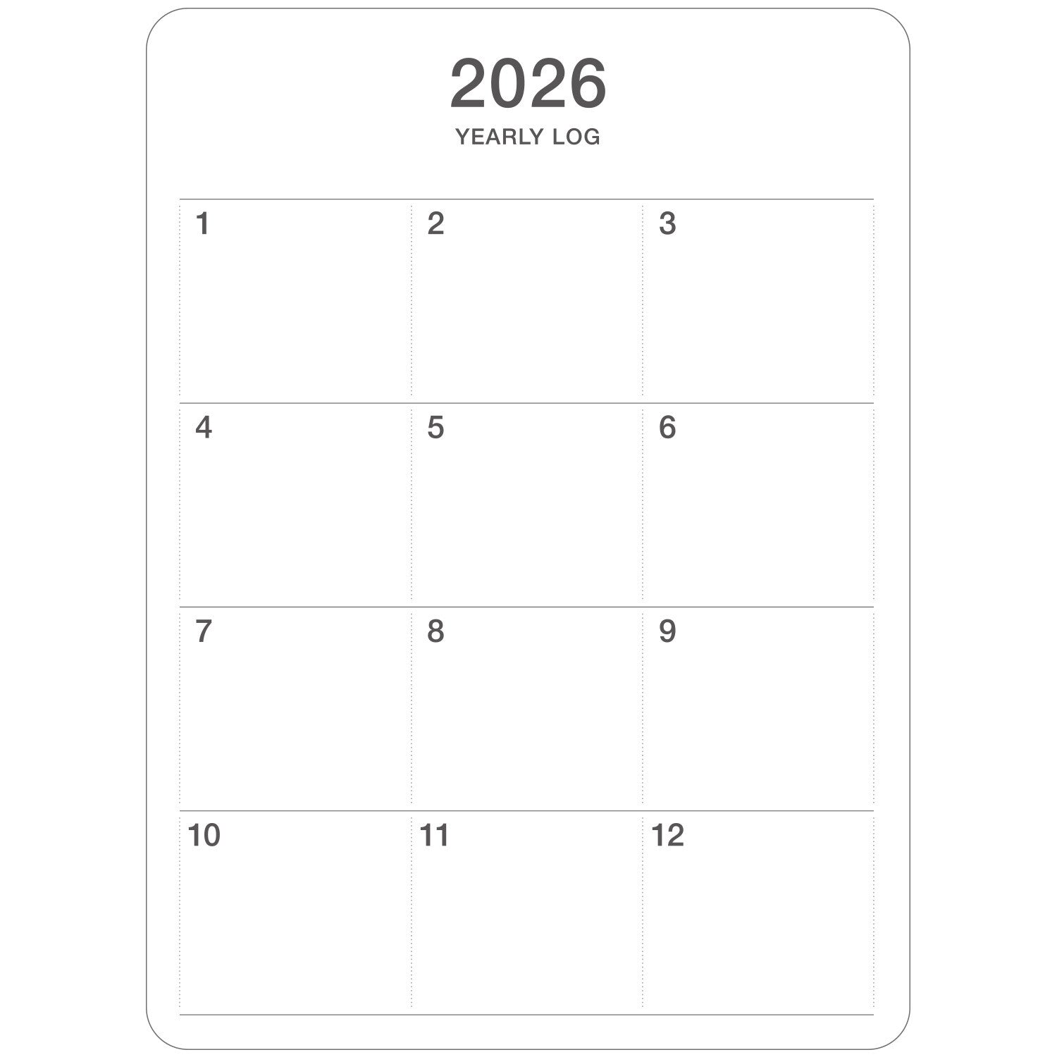 2026 dagbókarlímmiðar (A5) litríkir