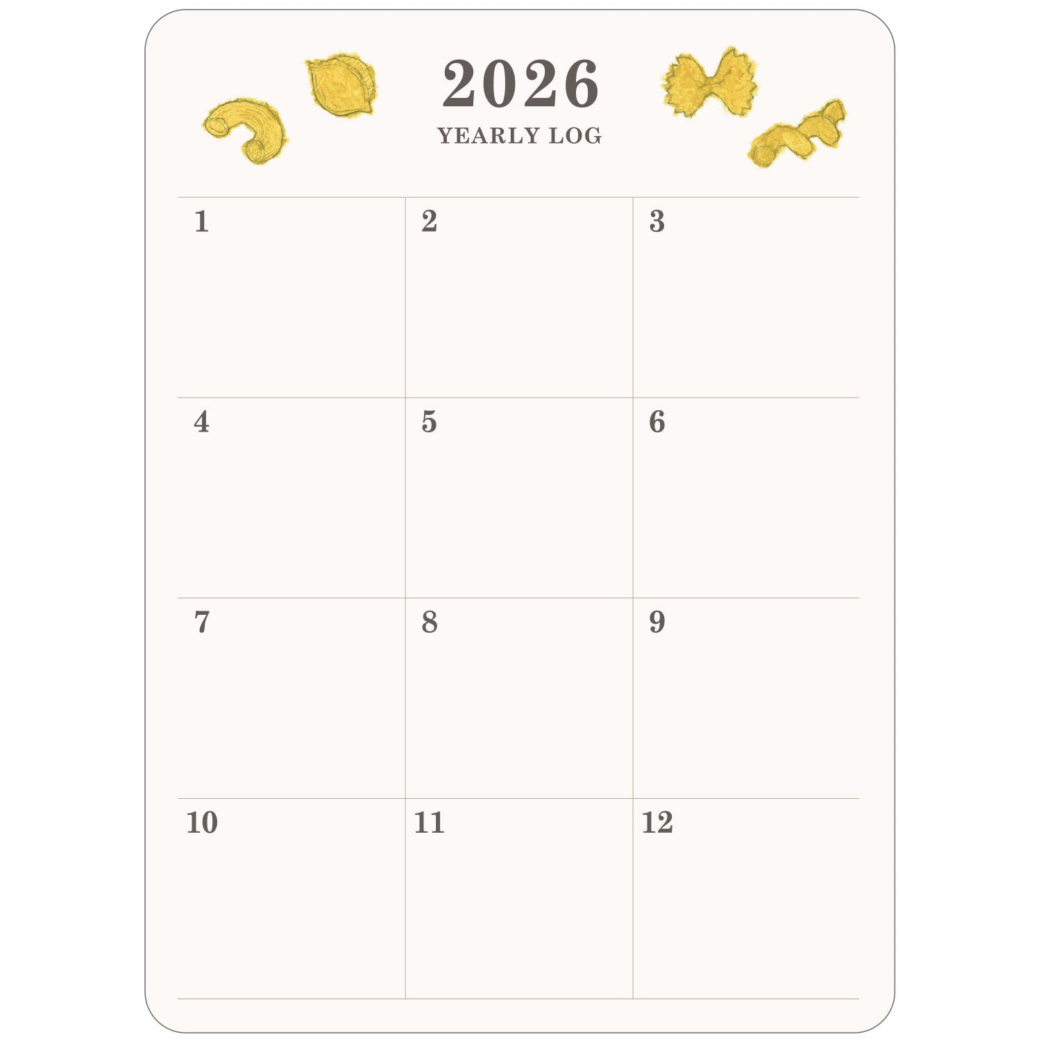 2026 dagbókarlímmiðar (A6) myndskreyttir