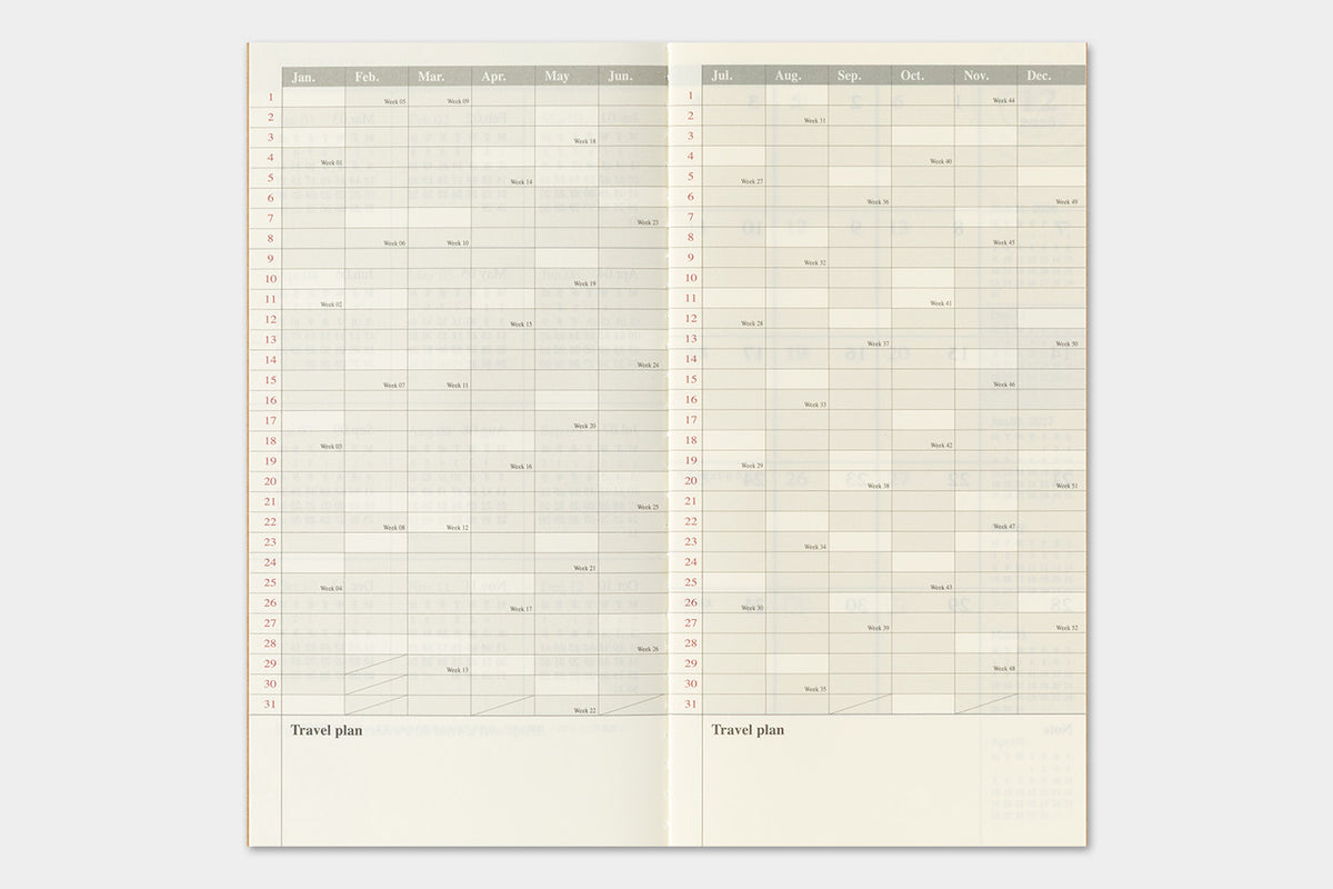 Traveler's Company 2027 Monthly (Regular Size) - forpöntun