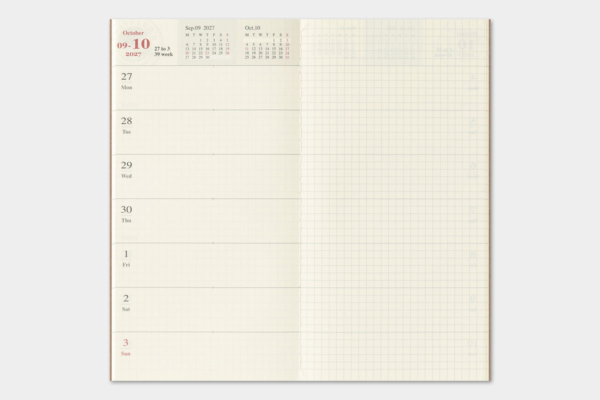 Traveler's Company 2027 Weekly + Memo (Regular Size) - forpöntun