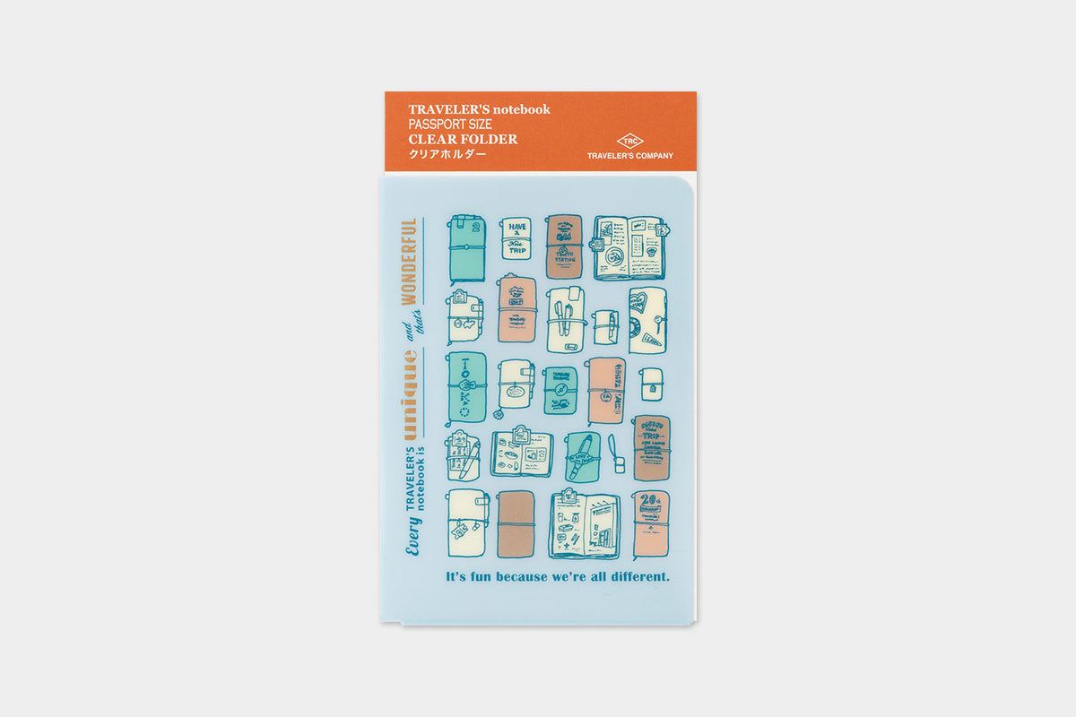 Traveler's Company 2027 Passport Size Clear Folder
