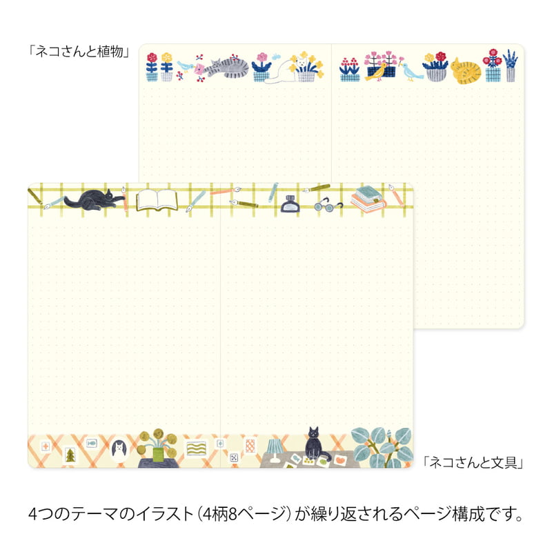 Yuru Log Notebook B6 Cat
