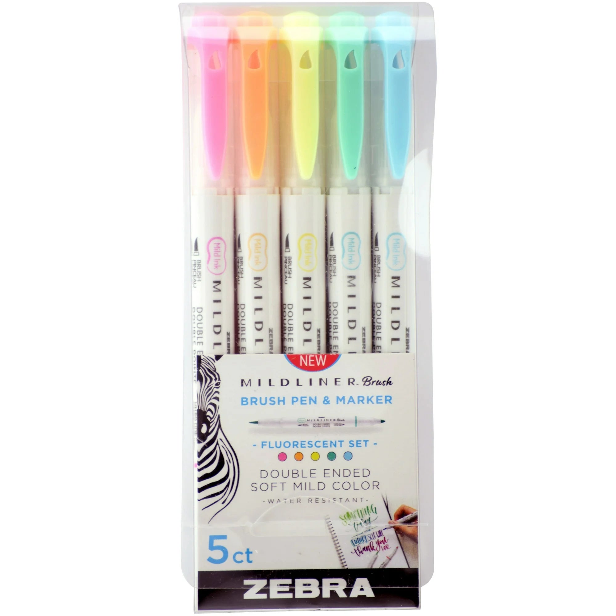 MILDLINER brush&marker (5stk) - Fluorescent