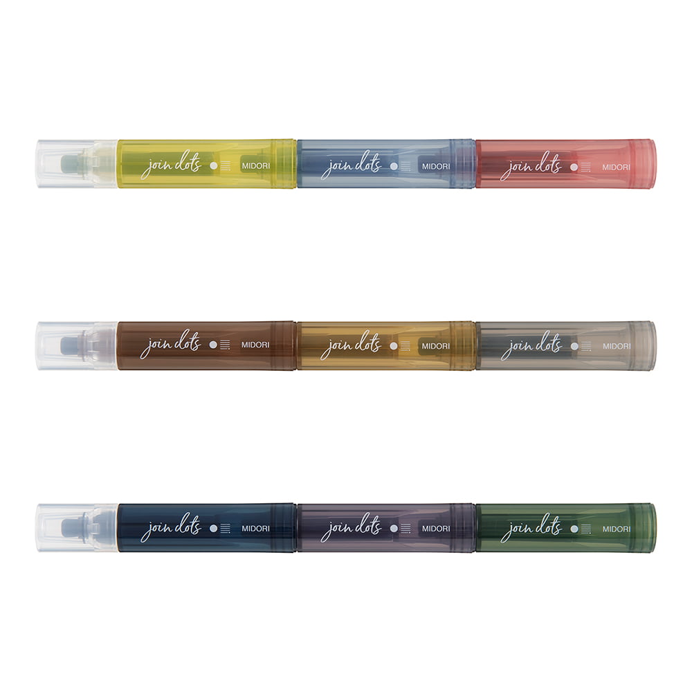Connecting Pen Join Dots 3-Pack Grayish Tones