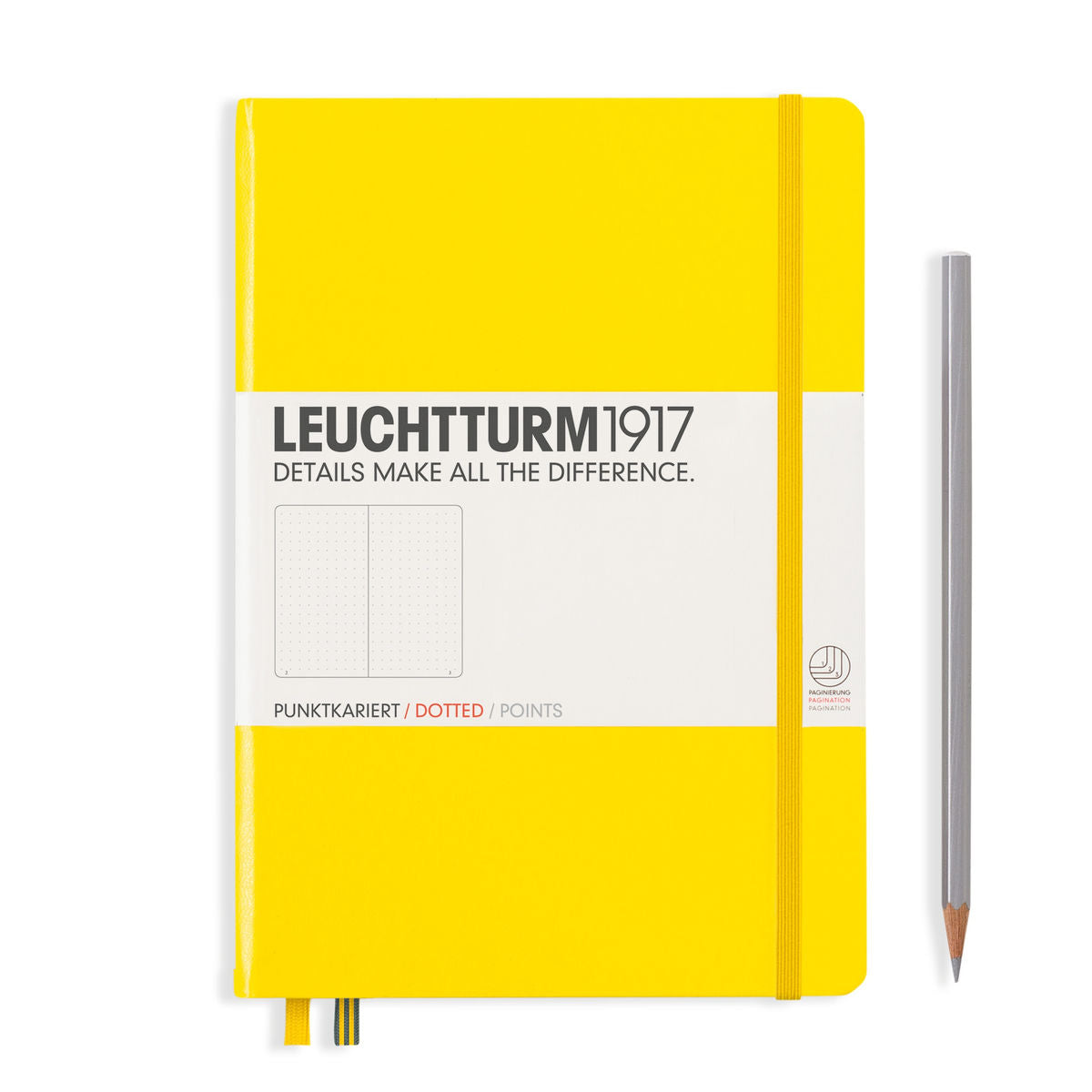 Leuchtturm1917 (A5) harðkápa með doppum - Lemon