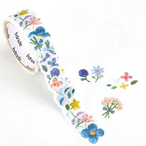 Límmiðarúlla - útsaumuð blóm