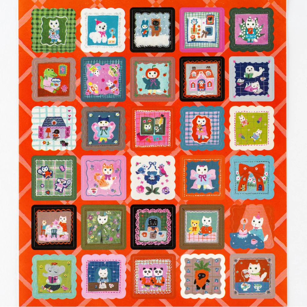 Yumi Kitagishi: Stickers - Daily Life of White Cat