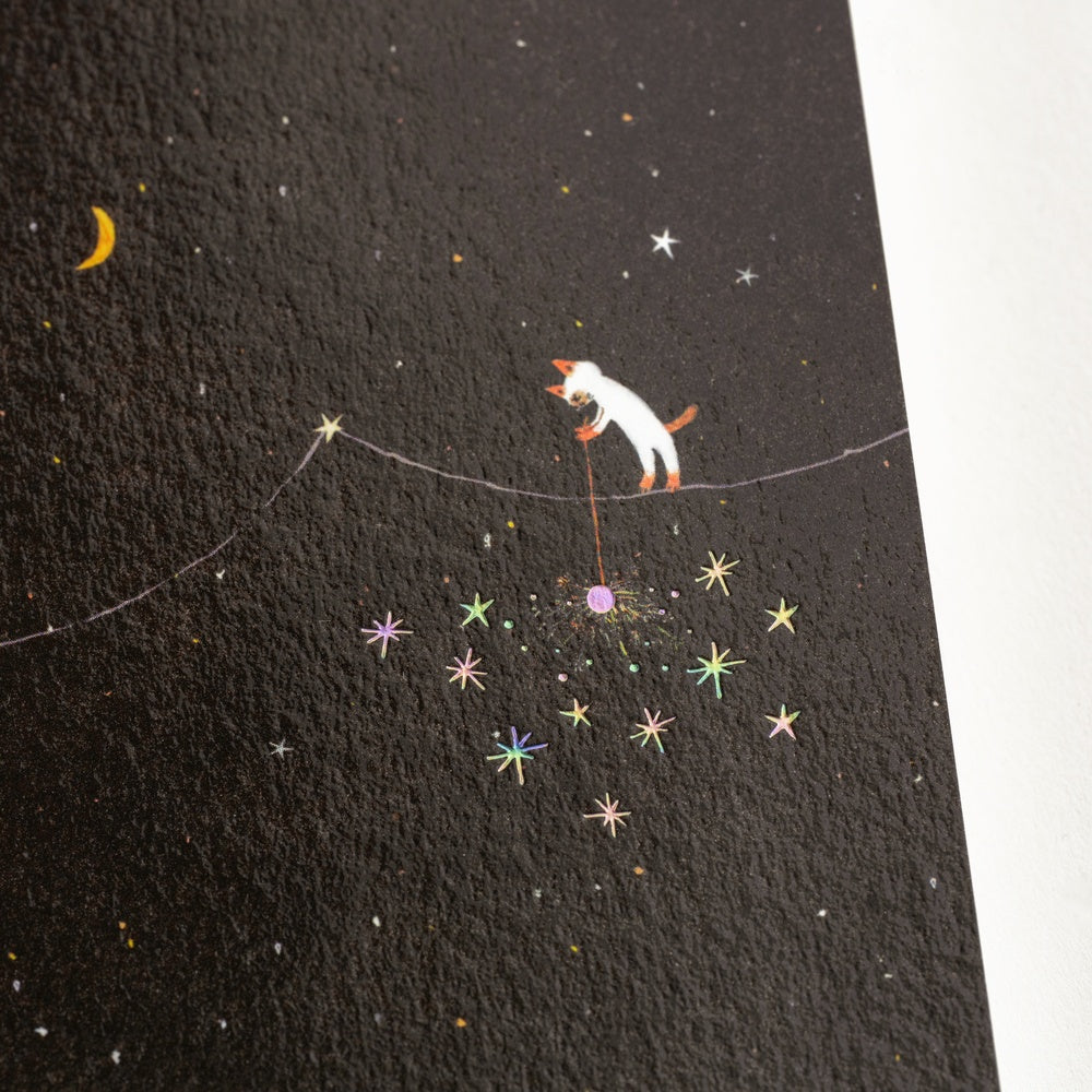 Hiroko Kubota: Hobonichi Graph Notebook (A6) - Another night of falling star sparklers