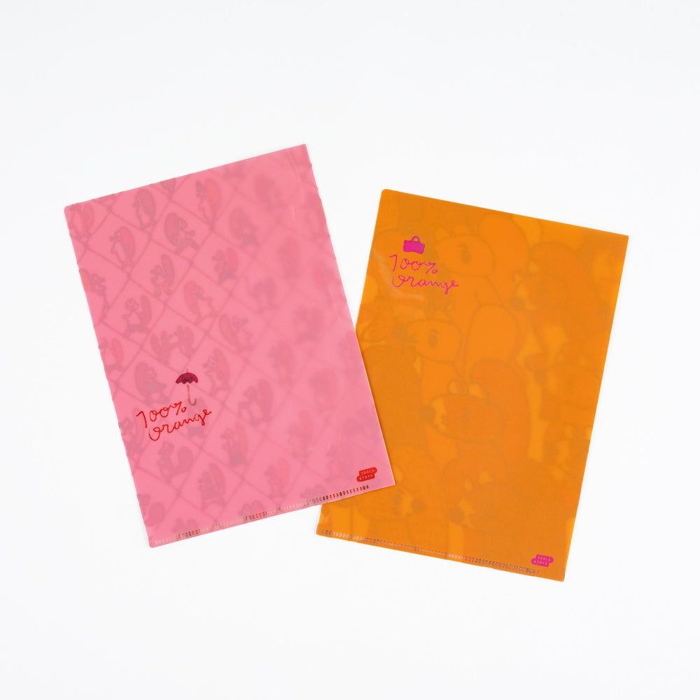 100%ORANGE: Hobonichi Folder Set of 2 for A5 Size (Squirrel Squadron)