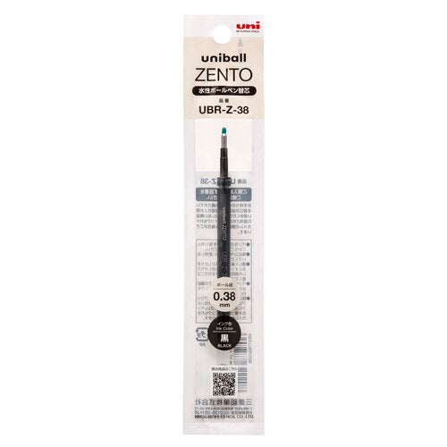 Uniball ZENTO (0.38mm) áfylling - svört