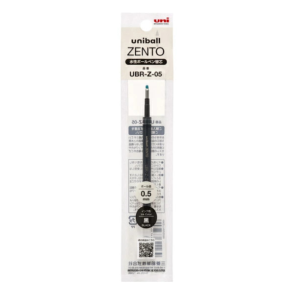 Uniball ZENTO (0.5mm) áfylling - svört