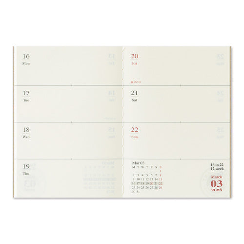 TRC 2026 Weekly Diary Passport Size