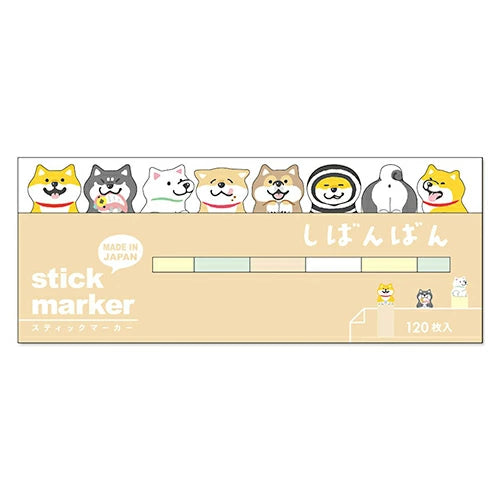 Bókamerki með lími - Shinbanban og vinir