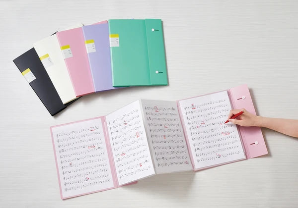 Kakiko zig zag lausblaðamappa 16 vasar (8 vasar með tveimur hliðum)