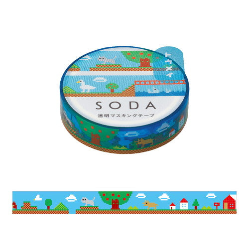 SODA skrautlímband - pixel art (10mm x 4m)