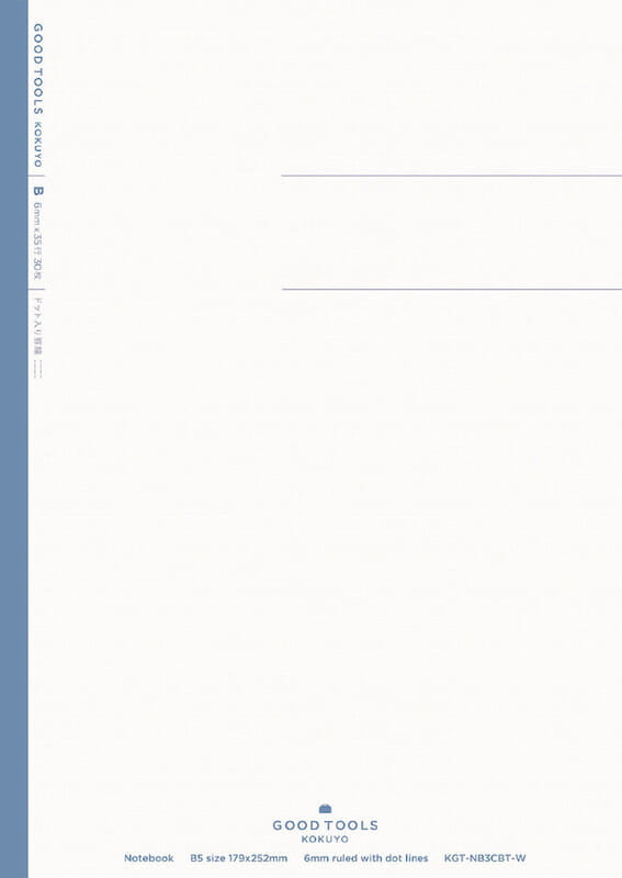 Létt glósubók B5 Dot B Ruled