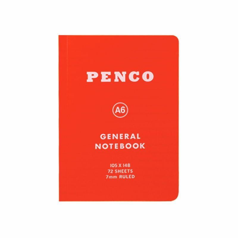 Penco PP línustrikuð glósubók (A6) Red