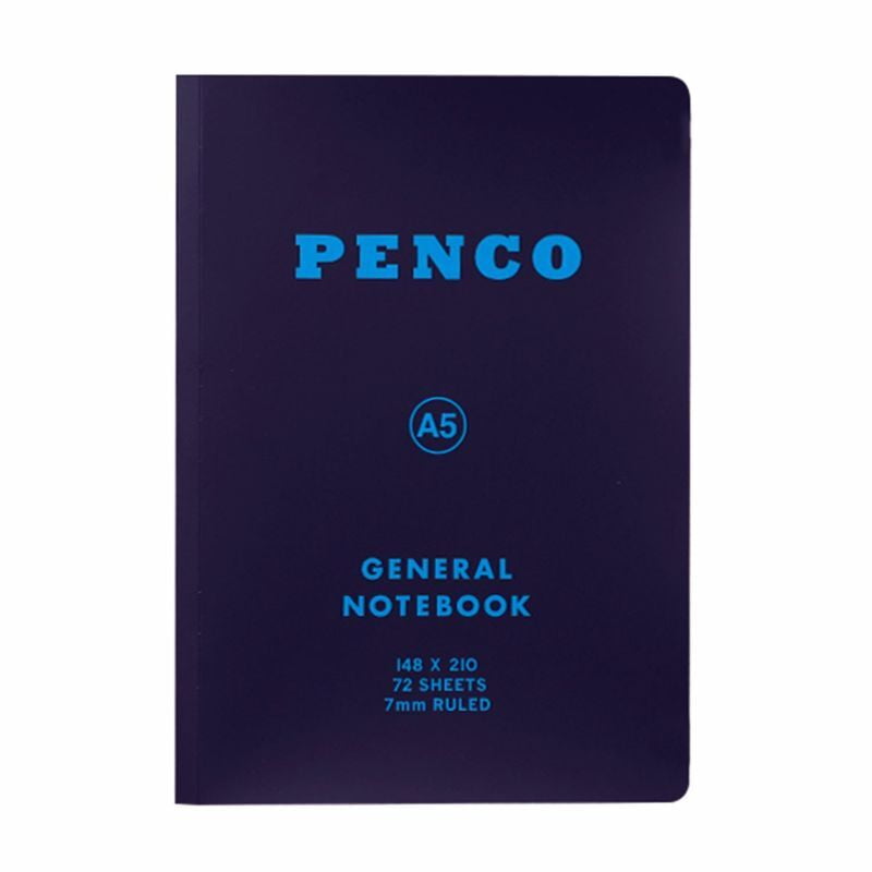 Penco PP línustrikuð glósubók (A5) Navy