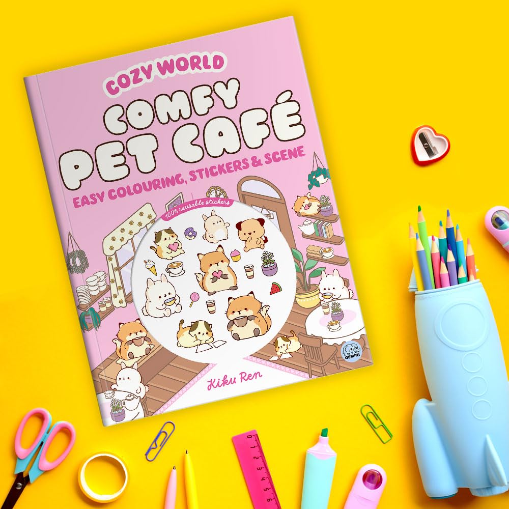 Lita og límmiðabók - litla herbergið (búðu til þinn eigin heim) - Comfy Pet Café