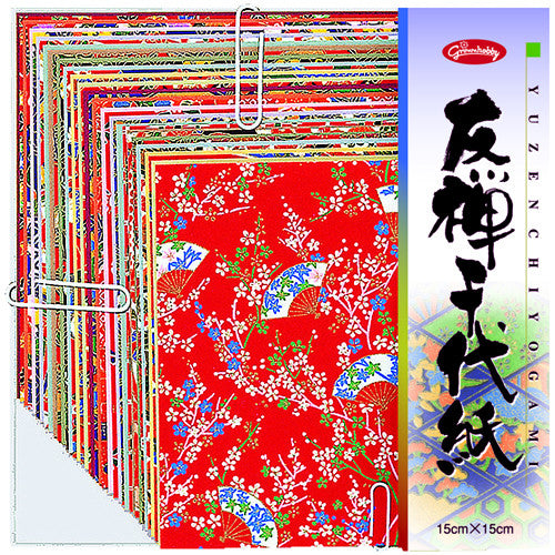 Origami pappír - Yuzen chiyogami (15x15cm)