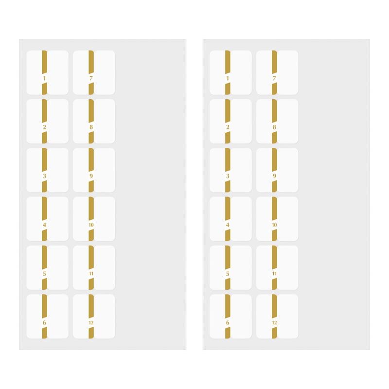 Index Label Chiratto Number Gold