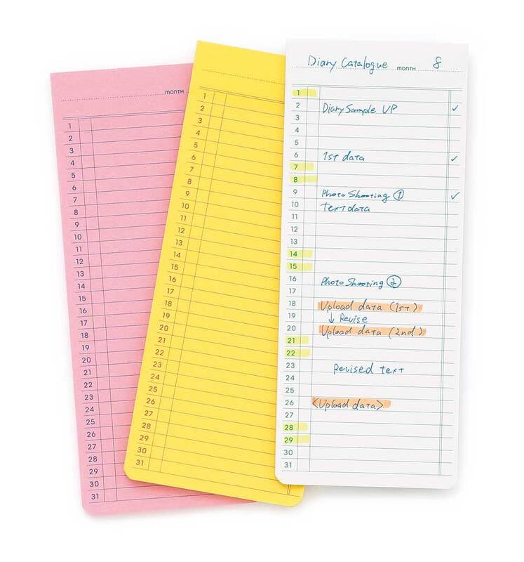 Penco Sticky Memo Pad Monthly White