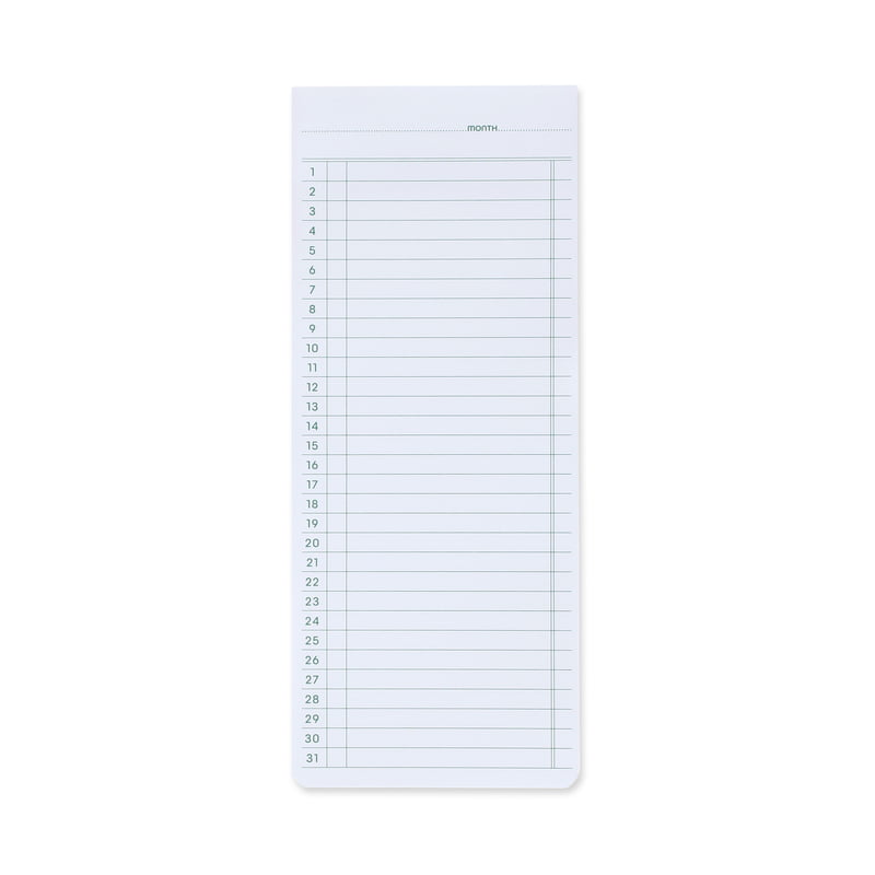 Penco Sticky Memo Pad Monthly White