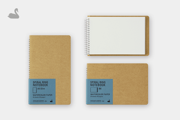 TRC SPIRAL RING NOTEBOOK - B6 ílöng - Vatnslitapappír