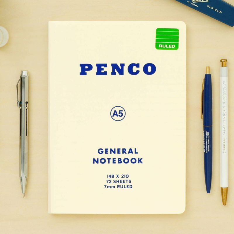 Penco PP línustrikuð glósubók (A5) White