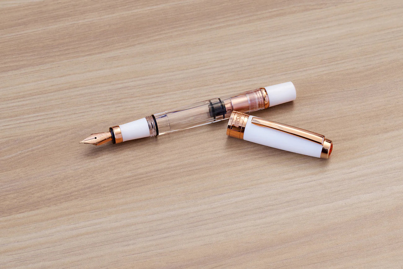 TWSBI Diamond 580 Rose Gold II Fountain Pen White - EF/F/M NIB