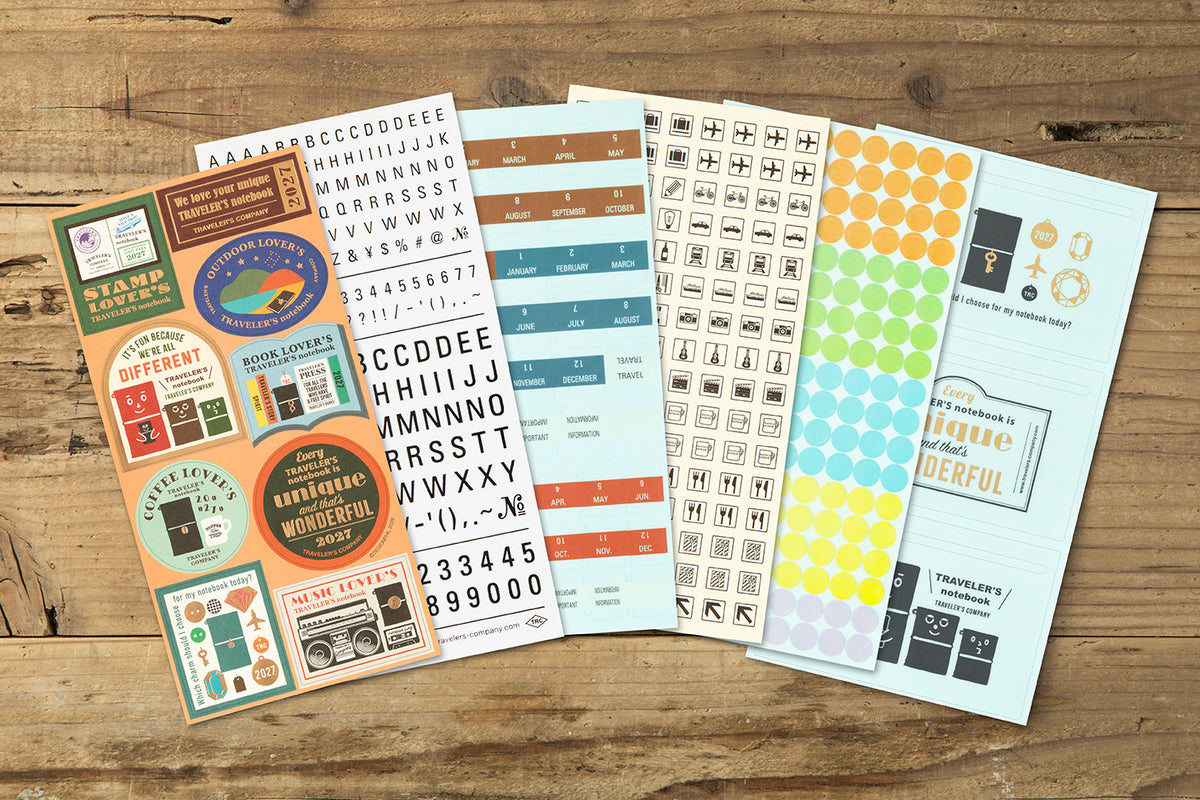 Traveler's Company Customized Sticker Set for Diary 2027 - forpöntun