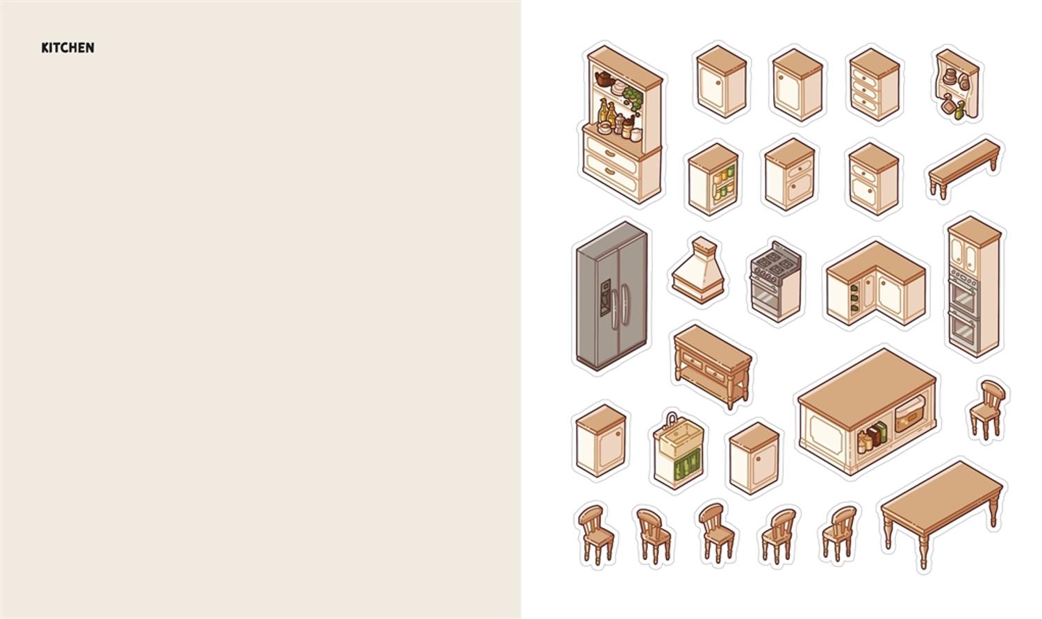 Límmiðabók - litla herbergið (búðu til þinn eigin heim)