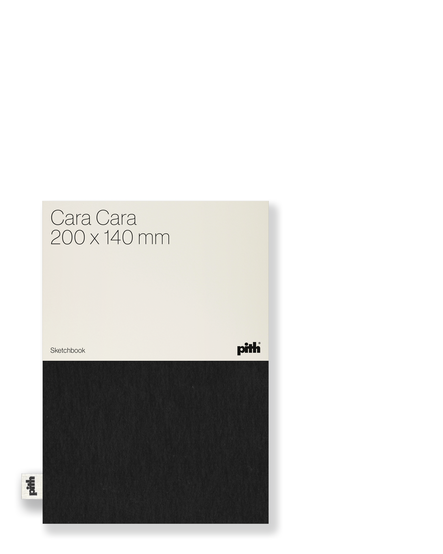 Pith® Cara Cara Sketchbook Black (200gsm pappír - 200x140mm)