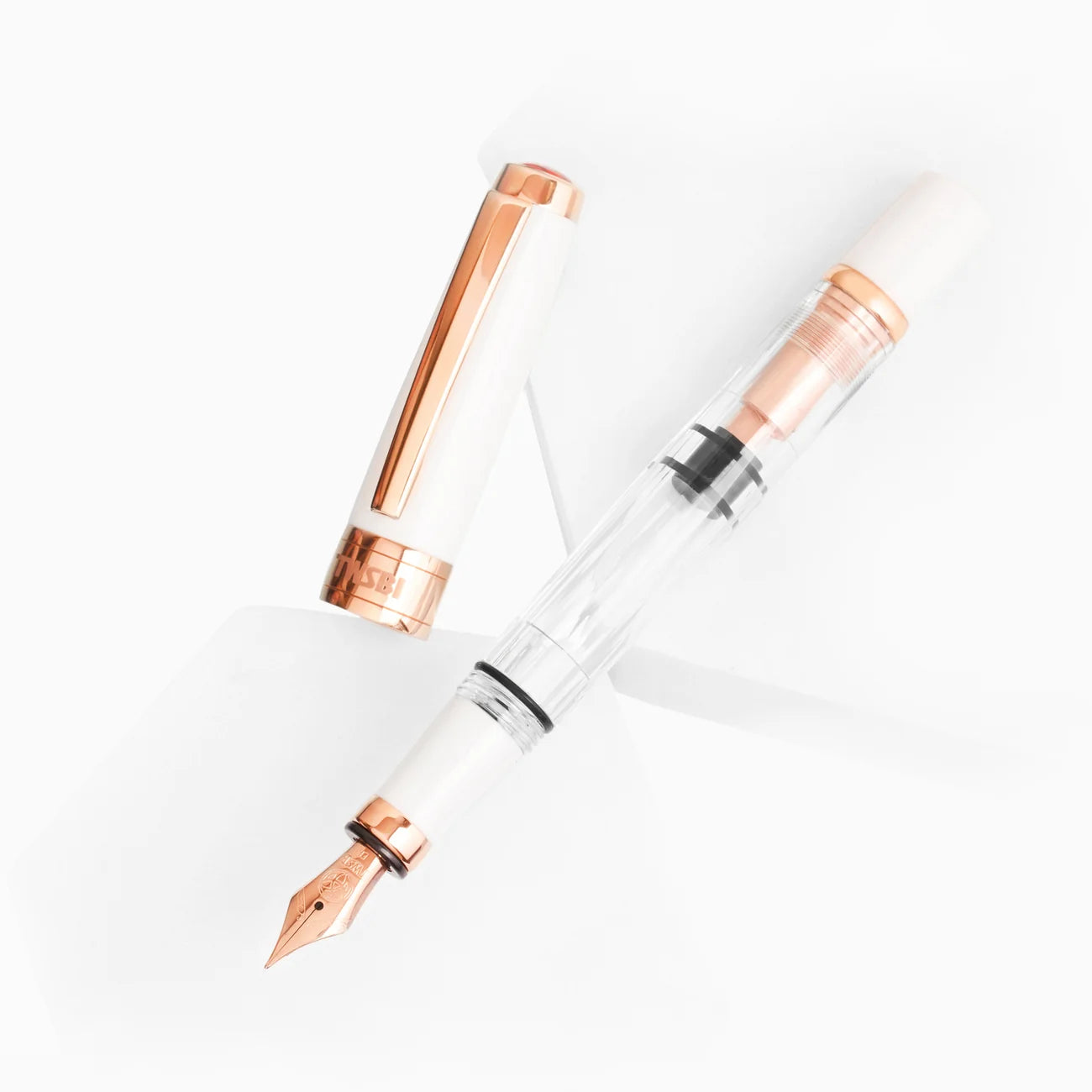 TWSBI Diamond 580 Rose Gold II Fountain Pen White - EF/F/M NIB