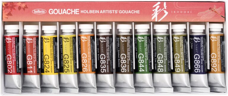 Holbein gvass (Artists' Gouache) 12 x 15ml - Autumn
