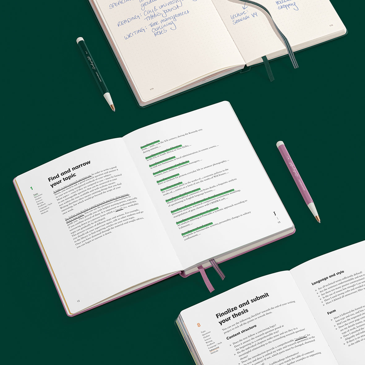 Leuchtturm1917 (A5) lokaritgerðarbók / thesis journal - Forest Green
