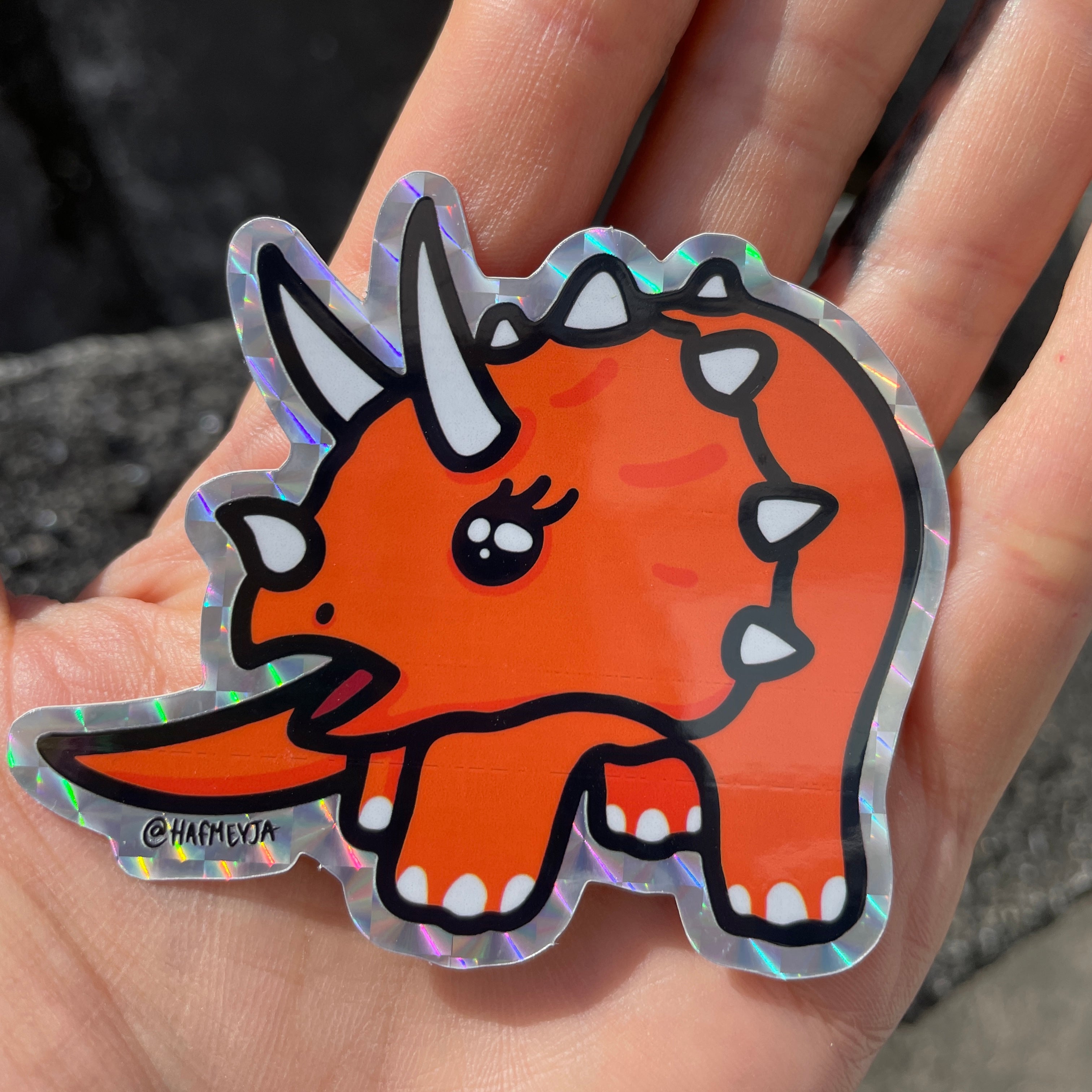 Hafmeyja stickers - rave dino