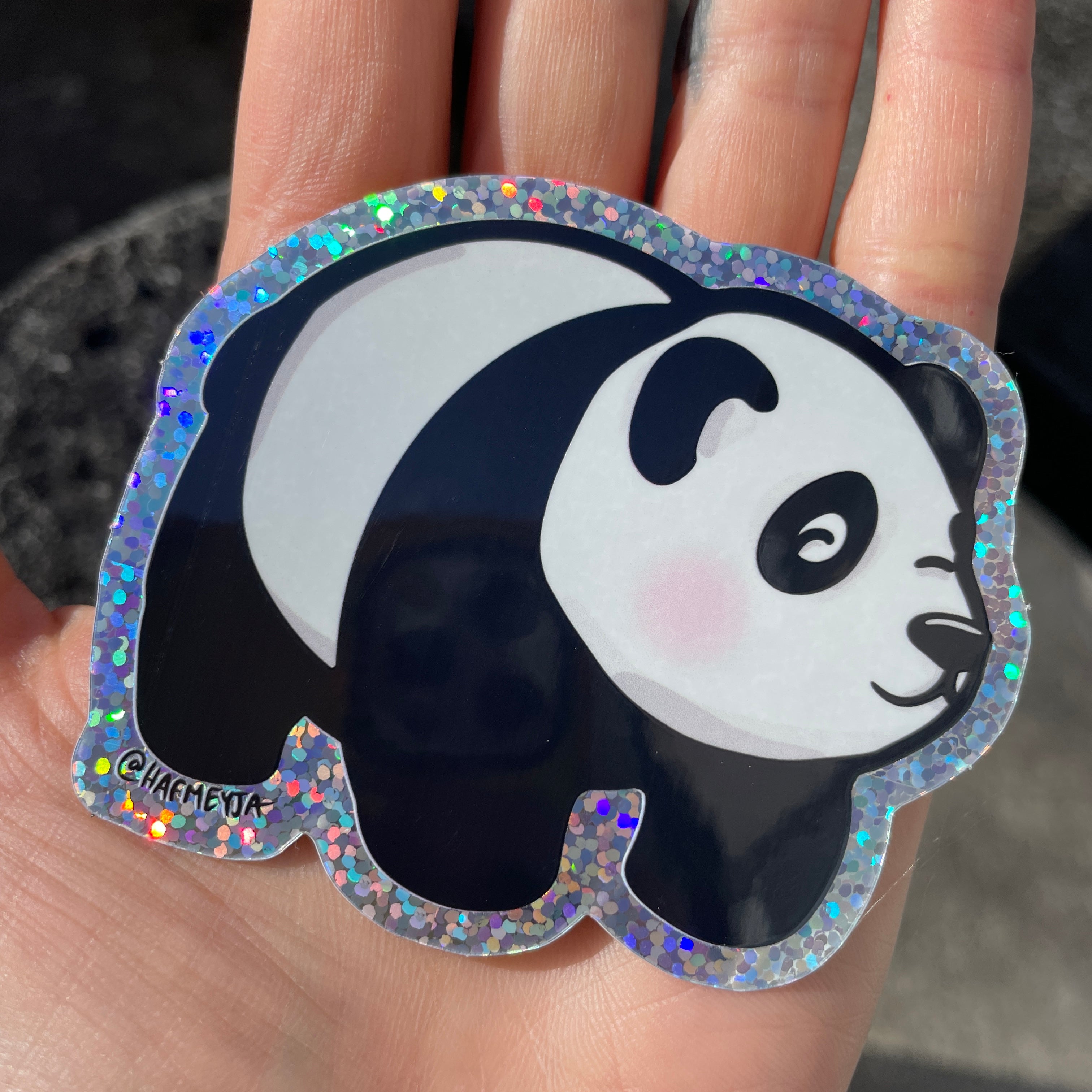 Hafmeyja stickers - lazy panda