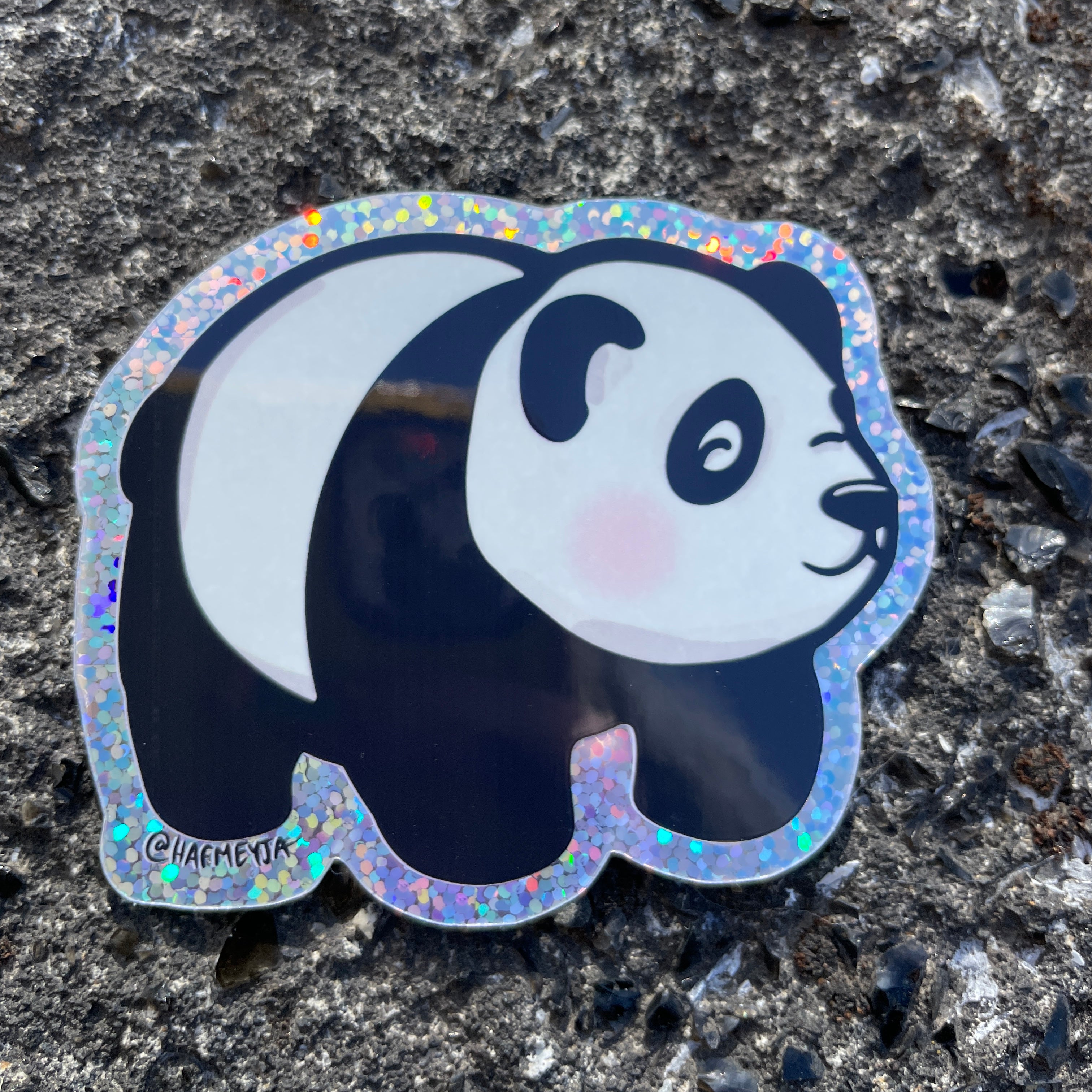 Hafmeyja stickers - lazy panda