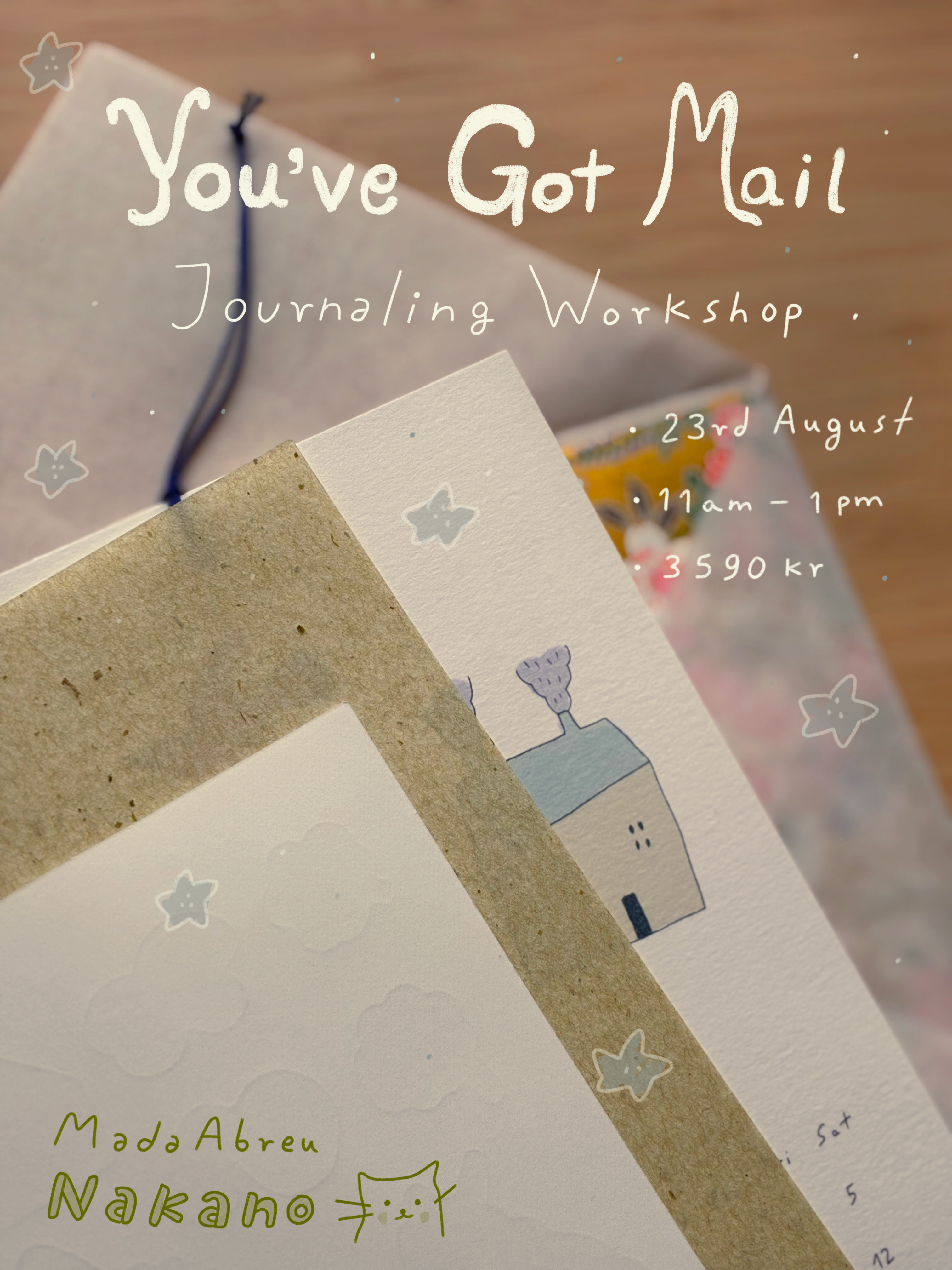 Journaling Workshop at Nakano Sunday 23rd 11:00-13:00
