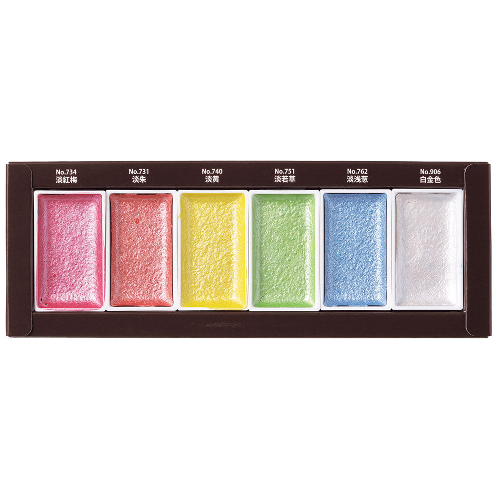 Pearl glitrandi vatnslitir (6 lita sett)