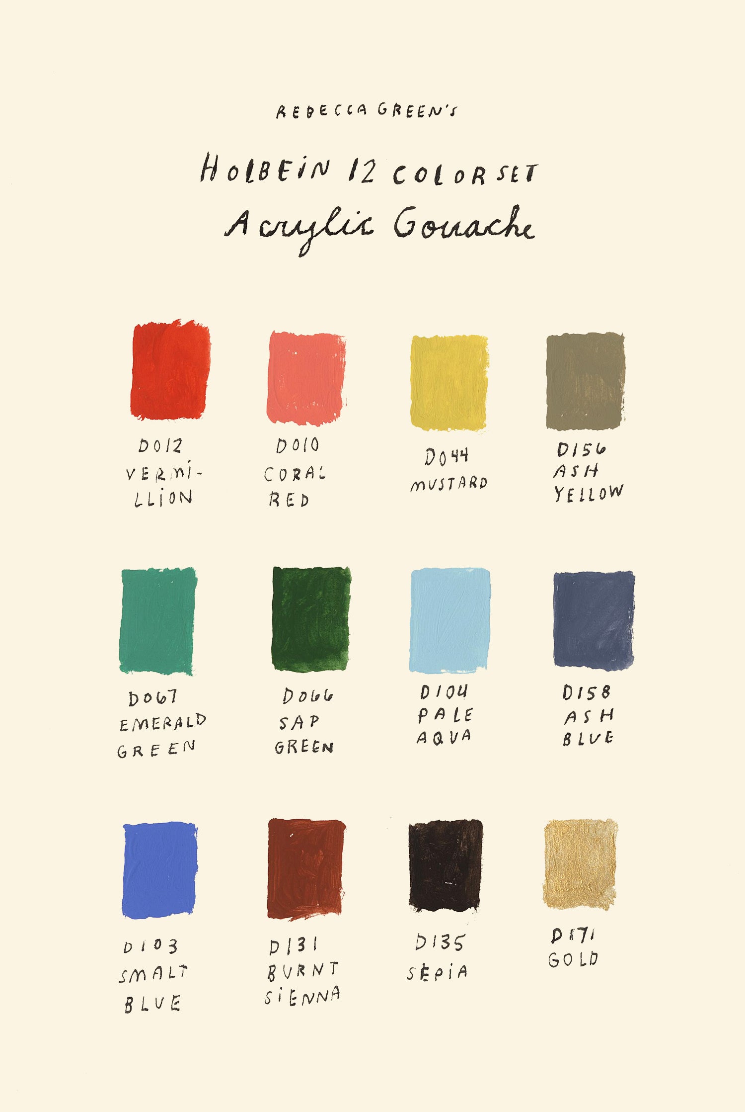 Holbein Akrýl Gvass (Acrylic Gouache) - Rebecca Green
