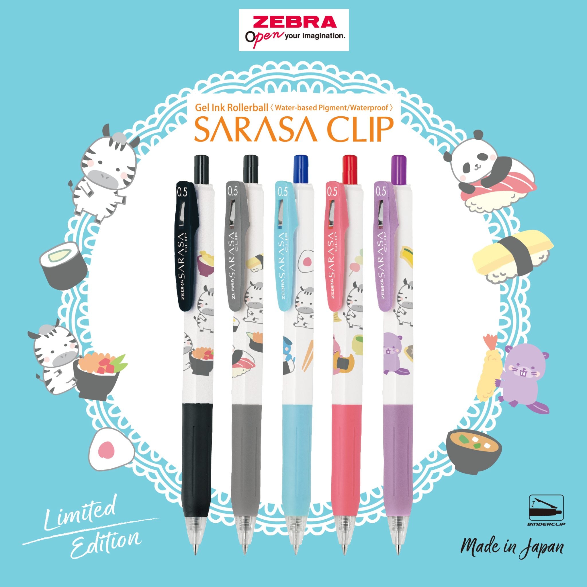 Sarasa Clip sett (0.7mm) - Kawaii Animal