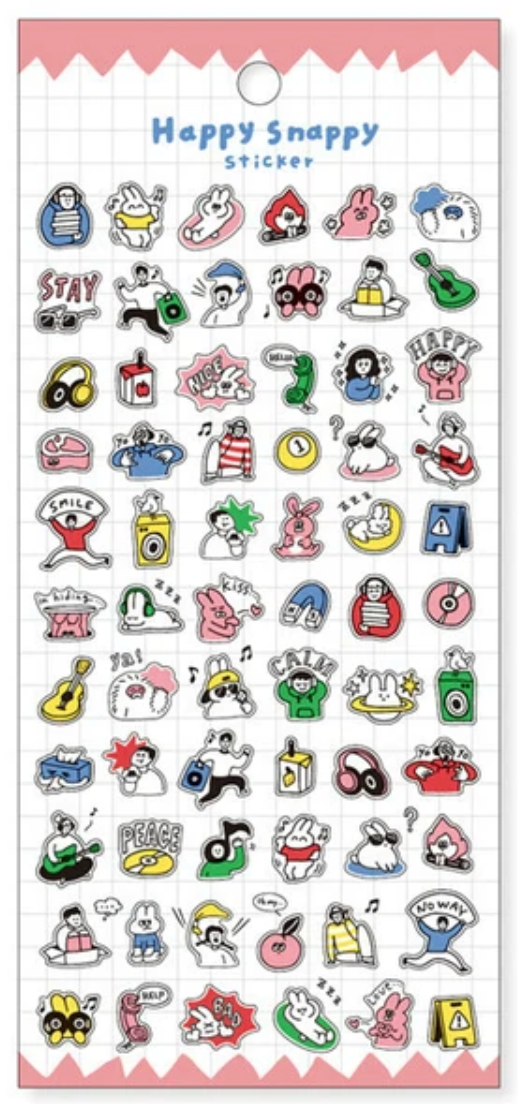 Límmiðar - bleikir vinir