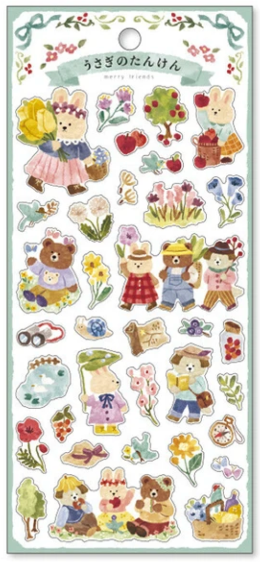 Límmiðar - kanínur í ferðalagi